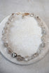 Knotted Herkimer with Tahitian pearl