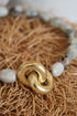 Gemstone Necklace with Gold Infinity Clasp
