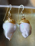 R- Earrings- Ivory Baroque Pearl