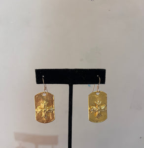 Gold Shield Earrings