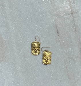 Gold Shield Earrings