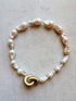 R- Baroque Necklace with 18k Large Infinity Clasp
