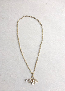 Paperclip Linked Lariat Necklace