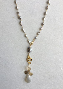 Pearl Linked Lariat Necklace