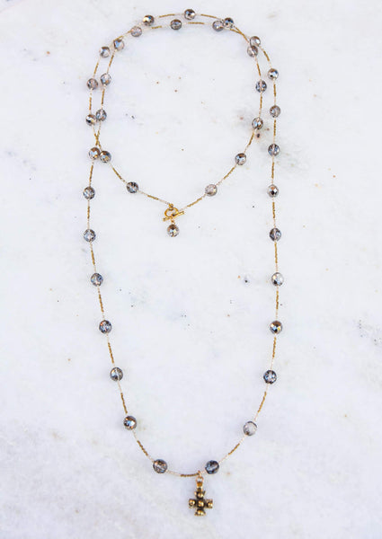 Vintage 14K, Tigers Eye & Pearl Spacer Chain/Necklace - Ruby Lane