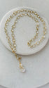 Crystal Linked Lariat Necklace