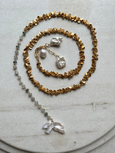 Bubble chain Lariat Necklace