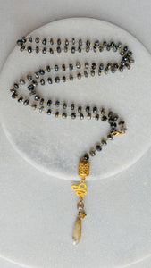 Stone Linked Lariat Necklace