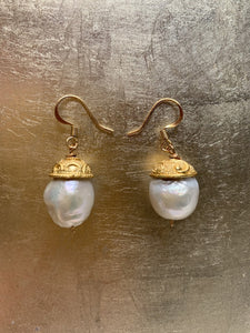 Capped Pearl Earrings